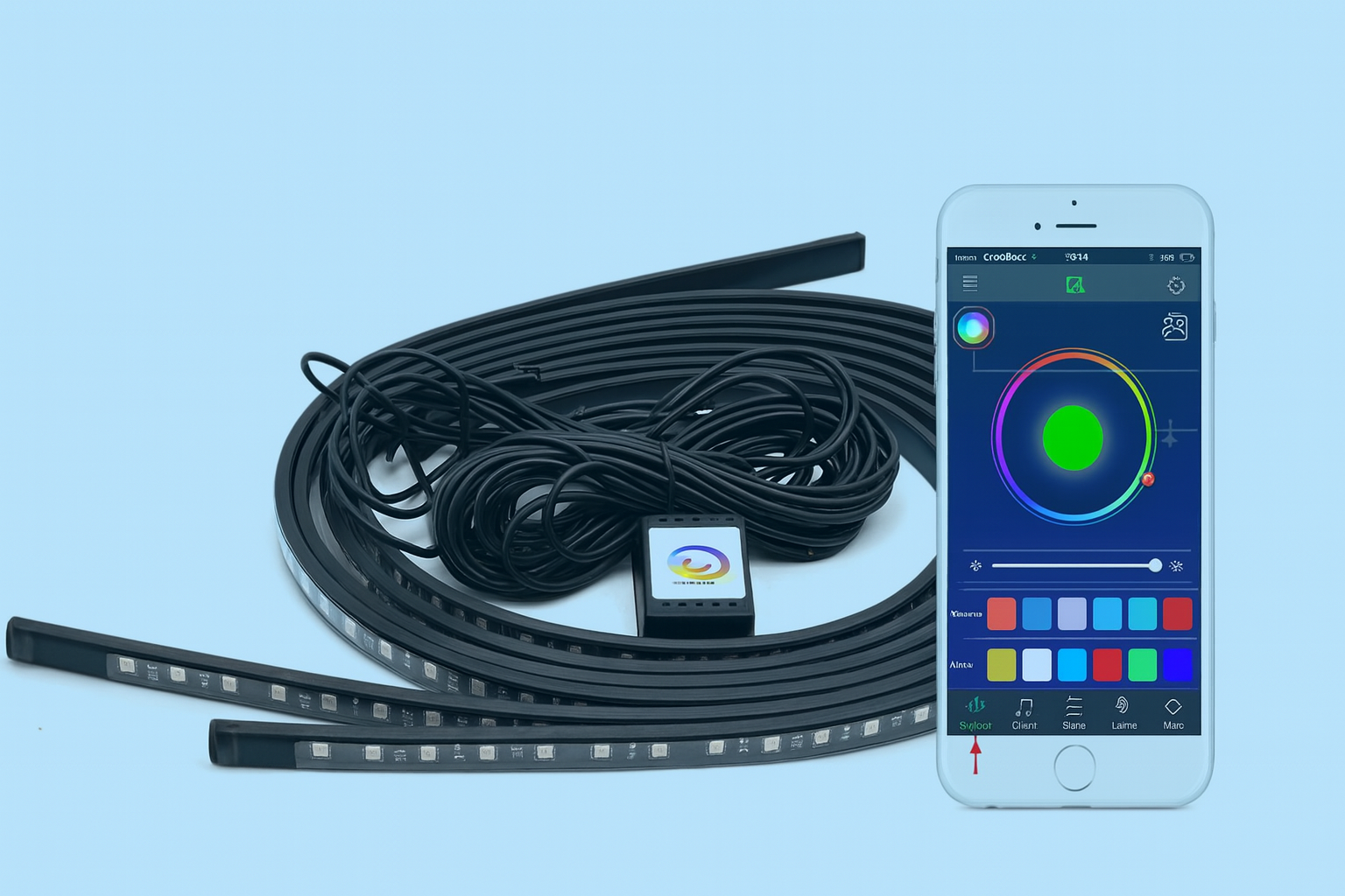 CarGlowz™ LED Underglow Lighting Kit – Bluetooth + Music Sync